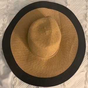 Beach Hat. Tan w| Black Rim. BNWOT.